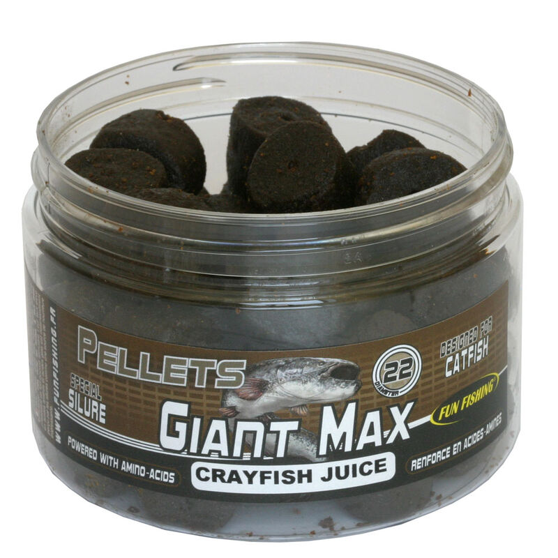 Pellets d'eschages fun fishing giant max pellets crayfish juice 22mm 300g - Pellets | Pacific P&ecirc;che