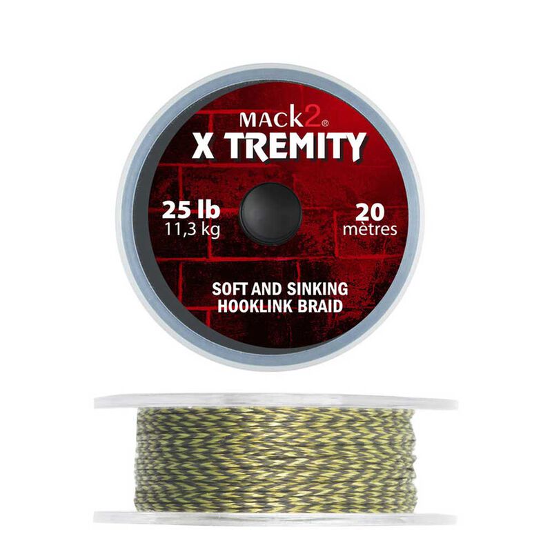 Tresse à bas de ligne carpe mack2 x-tremity soft and sinking hooklink braid 20m - Tresse BDL | Pacific Pêche