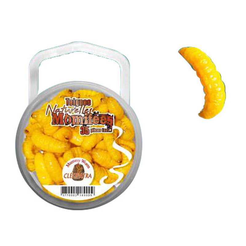 Teignes momifi&eacute;es truite astucit jaunes (x35) - Larves / imitations | Pacific P&ecirc;che