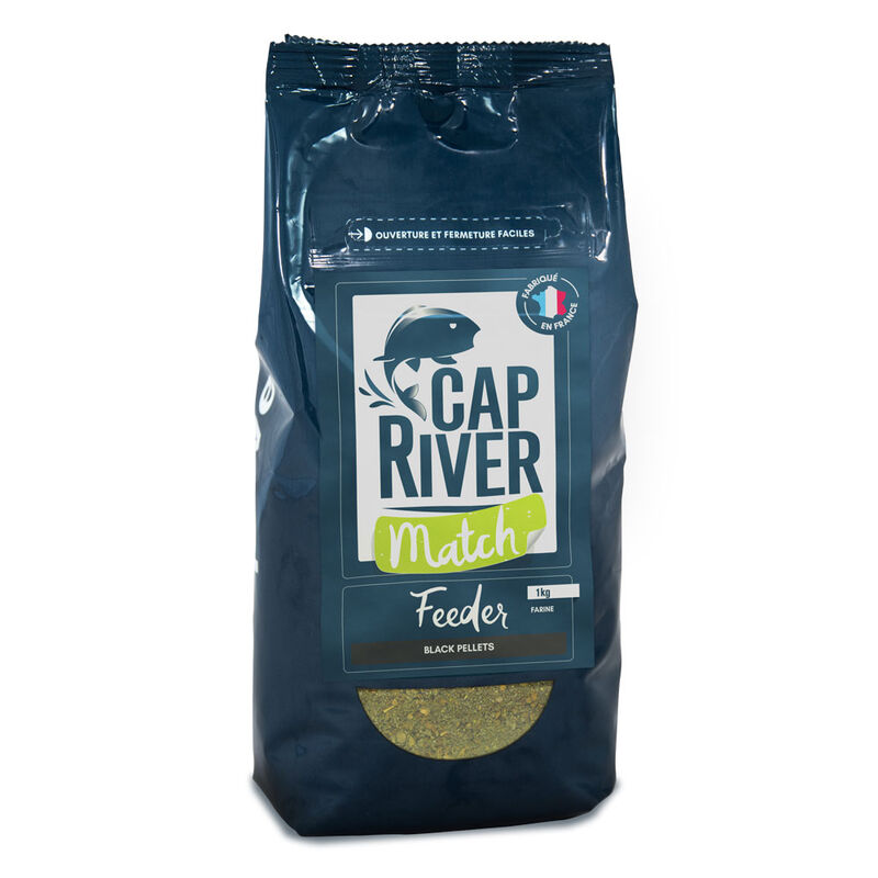 Amorce Feeder Cap River Black Feeder Pellets 1Kg - Amorces | Pacific Pêche