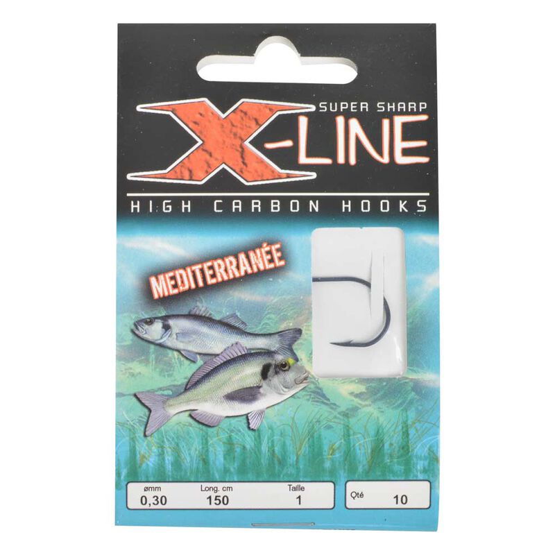 Hameçons montés mer x-line mediterranee (x10) - Hameçons Montés | Pacific Pêche