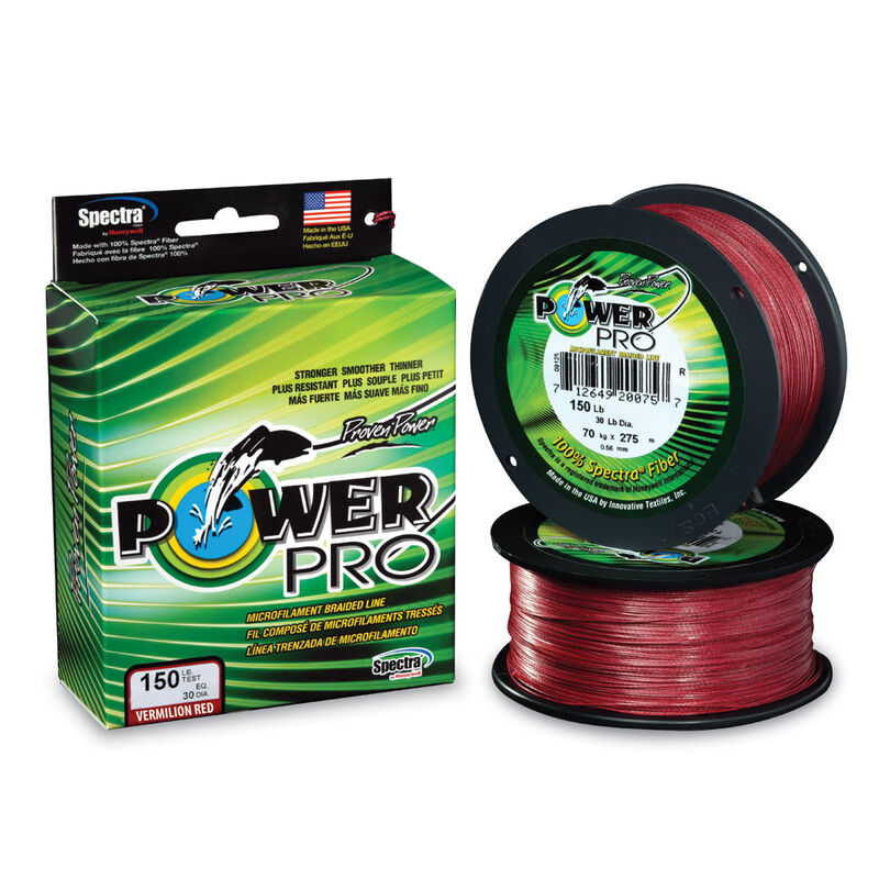 Tresse power pro rouge 455m - Tresses | Pacific Pêche