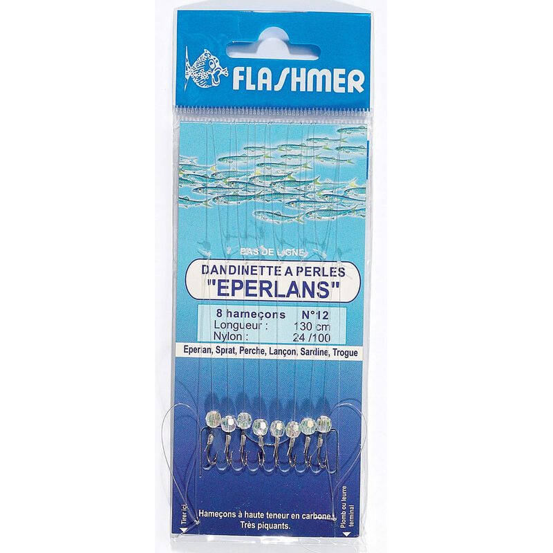 Bas de ligne mer flashmer dandinette a perles eperlans - Bas de Lignes / Lignes Montées | Pacific Pêche