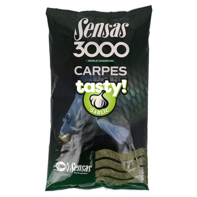 Amorce Sensas 3000 CARP TASTY GARLIC 1KG - Amorces et Additifs | Pacific Pêche
