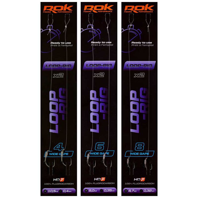 Bas de Ligne Rok Loop-Rig Wide Gape (x2) - Bas de Ligne Mont&eacute;s | Pacific P&ecirc;che