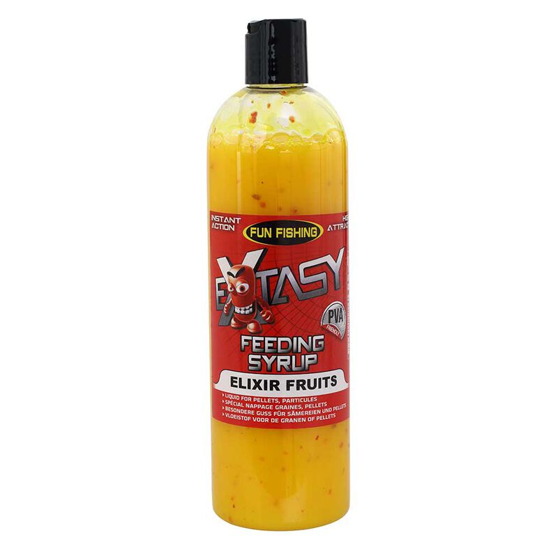 Attractant liquide funfishing feeding syrup extasy elixir fruits 480ml - Additifs | Pacific Pêche