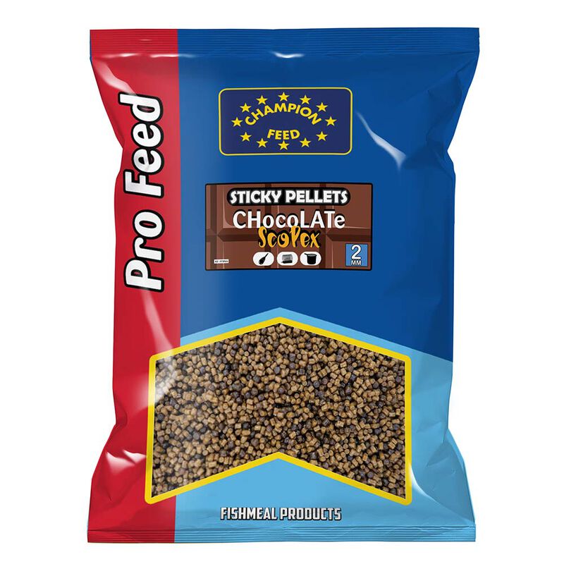 Pellets Champion Feed Sticky Pellets 2mm Chocolat Scopex 650G - Pellets | Pacific Pêche