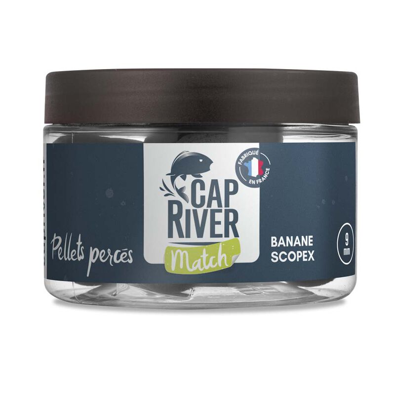 Pellet perc&eacute; Cap River Banane scopex (pot de 80g) - Pellets | Pacific P&ecirc;che