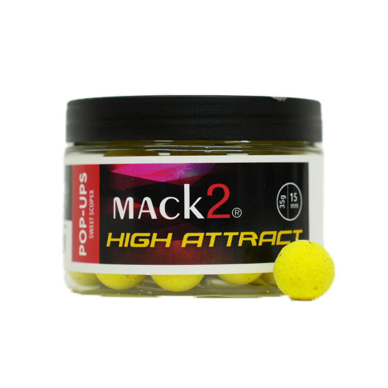 Pop up Mack2 Sweet Scopex fluo 15 mm - Flottantes | Pacific P&ecirc;che