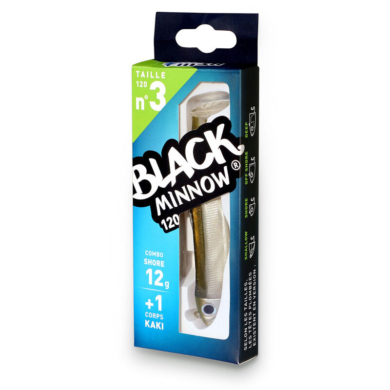Leurre Souple Shad Fiiish Combo Black Minnow 120 Shore 12cm, 12g - Shads | Pacific Pêche