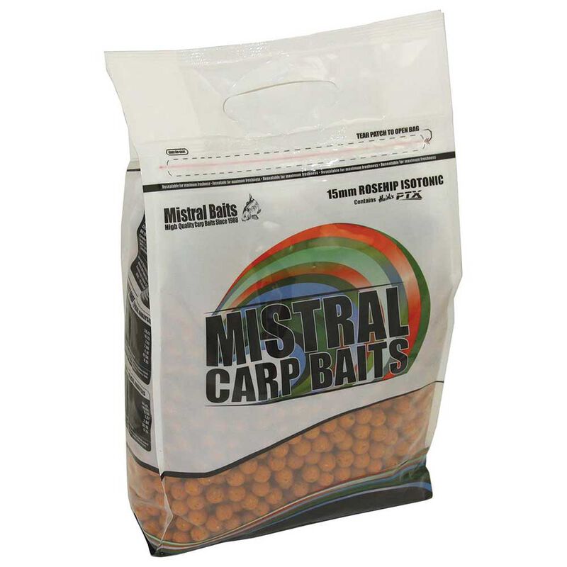 Bouillettes carpe mistral specialist range rosehip boilies 1kg - Denses | Pacific P&ecirc;che