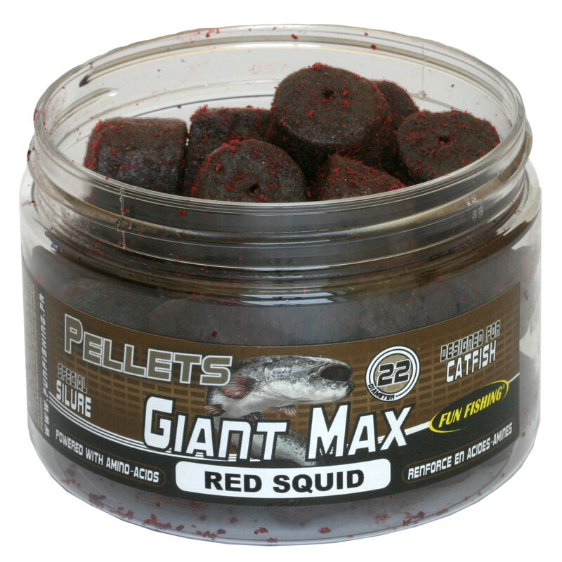 Pellets d'eschages carpe fun fishing giant max red squid - 22mm - 300g - Pellets | Pacific Pêche
