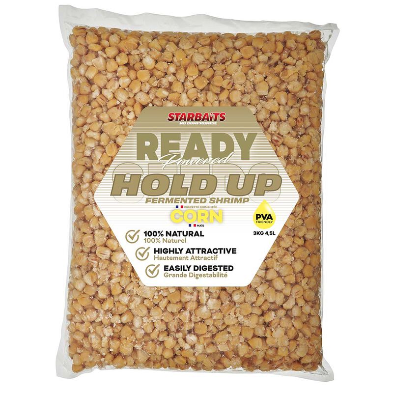Graines Cuites Starbaits Ready Seeds Hold Up Corn 3kg - Pr&ecirc;tes &agrave; l'emploi | Pacific P&ecirc;che