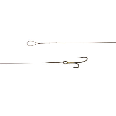 Bas de ligne acier monté carnassier cannelle multiflex 40 cm+ hameçon double ryder (x3) - Bas de ligne montés | Pacific Pêche