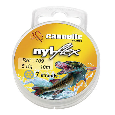 Bas de ligne acier carnassier cannelle nylflex c709 10m - Carnassier au posé | Pacific Pêche