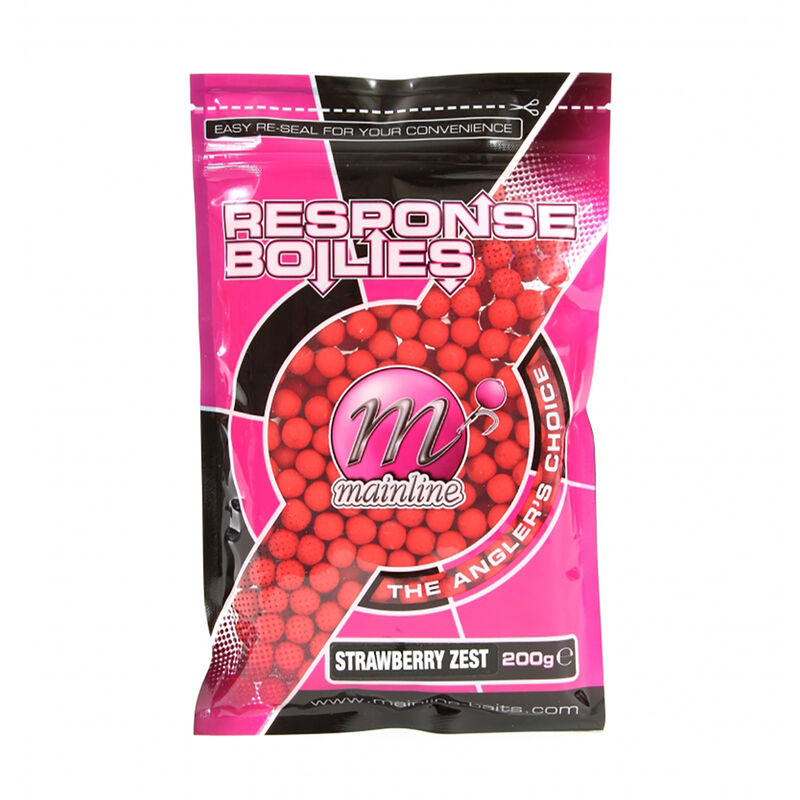 Bouillette Mainline Shelf Life Boilies Response Strawberry Zest 10mm 200g - Denses | Pacific P&ecirc;che
