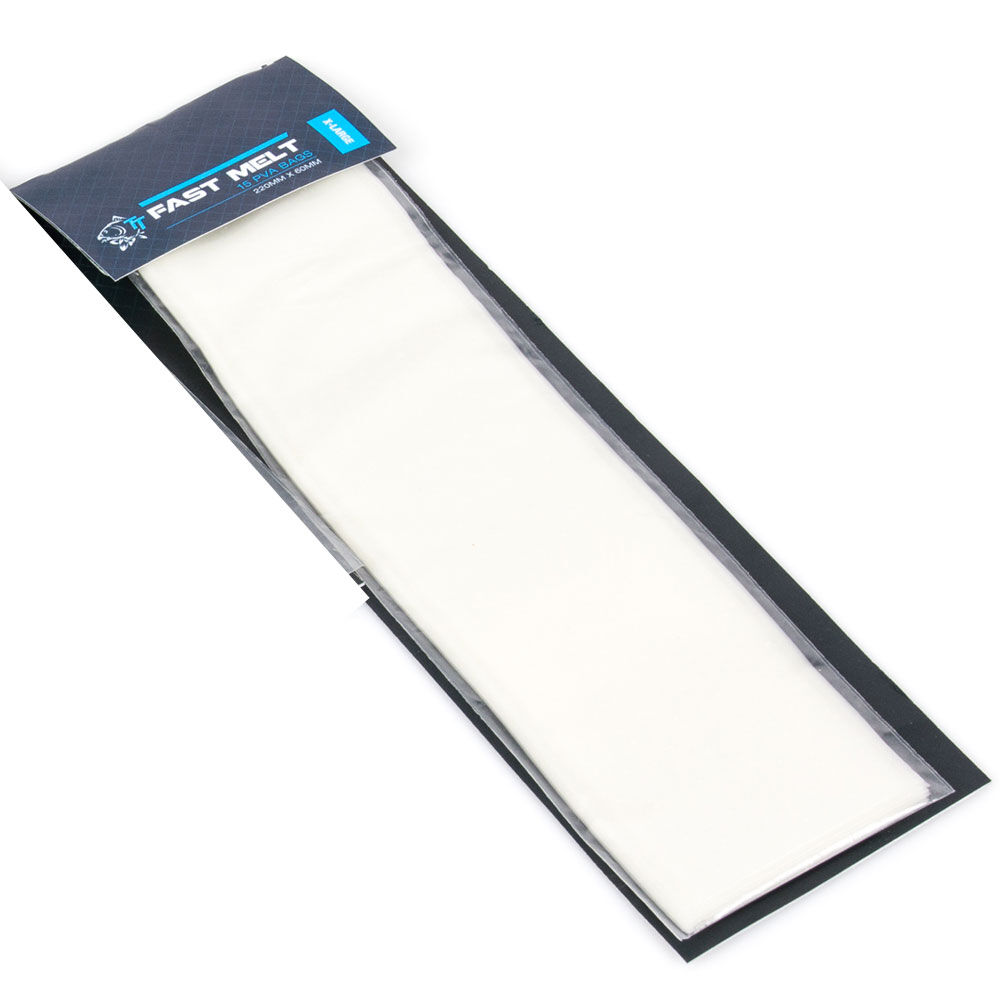 Sacchetti PVA Soluble Fast Melt Nash TT – Extra Large (220 X 60 Mm) – 15 Pezzi – Per Pasture E Boilies Nella Pesca Alla Carpa