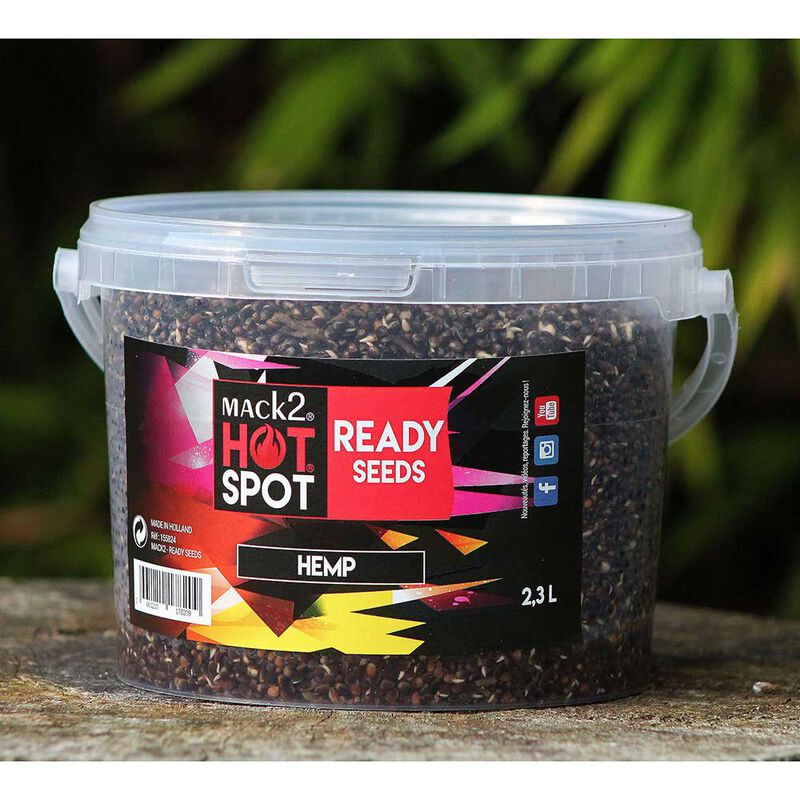 Graine cuite carpe mack2 ready made hemp 2.3l - Prêtes à l'emploi | Pacific Pêche