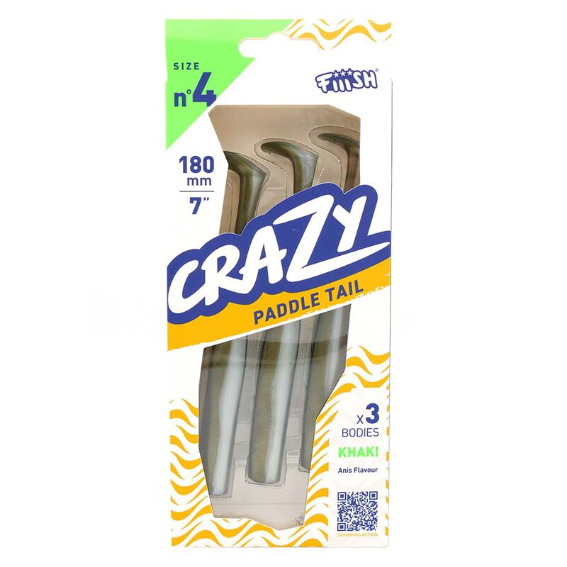 Leurres Souples Corps Crazy Paddle Tail 180 (x3) - Leurres souples | Pacific Pêche