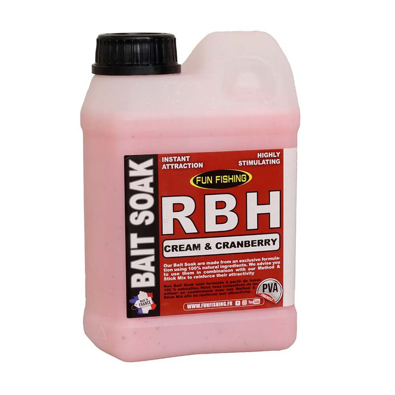 Booster carpe fun fishing bait soak system cream et cranberry1l - Boosters / dips | Pacific Pêche