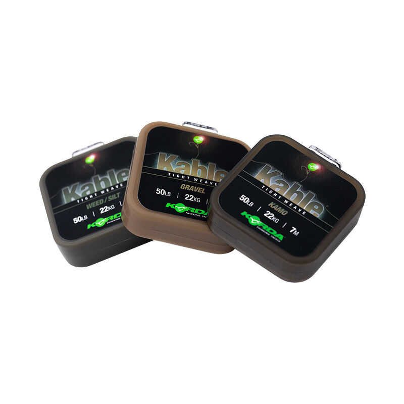 Leadcore Korda Kable Tight Weave 7m Weed - Leadcore | Pacific P&ecirc;che