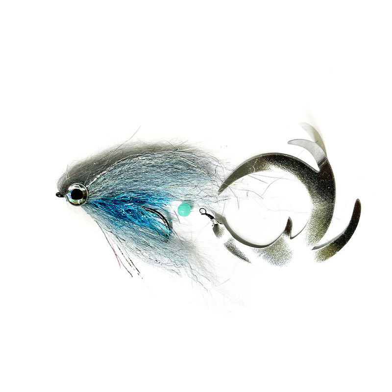 Streamer Brochet SILVERSTONE Twister Argent/Bleu 17cm - Streamers | Pacific P&ecirc;che