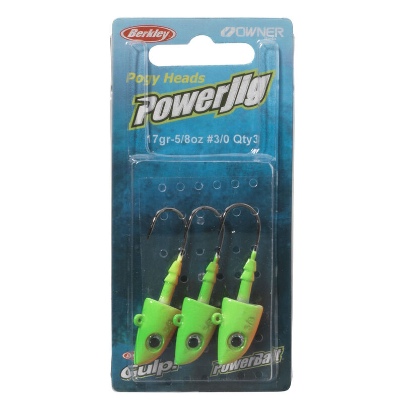 T&ecirc;te plomb&eacute;e carnassier berkley pogy head smelt 3/0 (x3) - T&ecirc;tes plomb&eacute;es | Pacific P&ecirc;che