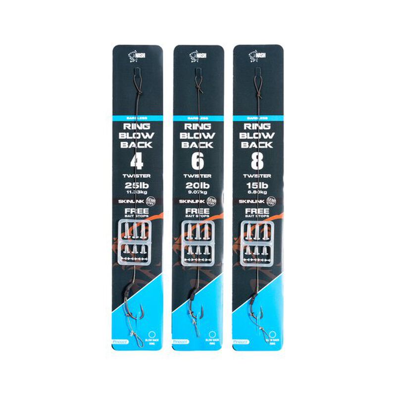 Bas de ligne Nash Ring Blow Back Rig Barbless - Bas de Ligne Mont&eacute;s | Pacific P&ecirc;che