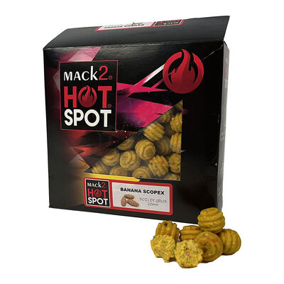 Bouillettes carpe mack2 Scopex Banane boilies 1kg - Denses | Pacific Pêche