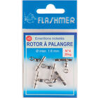 Emerillon coulisseau potence flashmer rotor a palangre n°2 57kg (x5) - Emerillons mer | Pacific Pêche