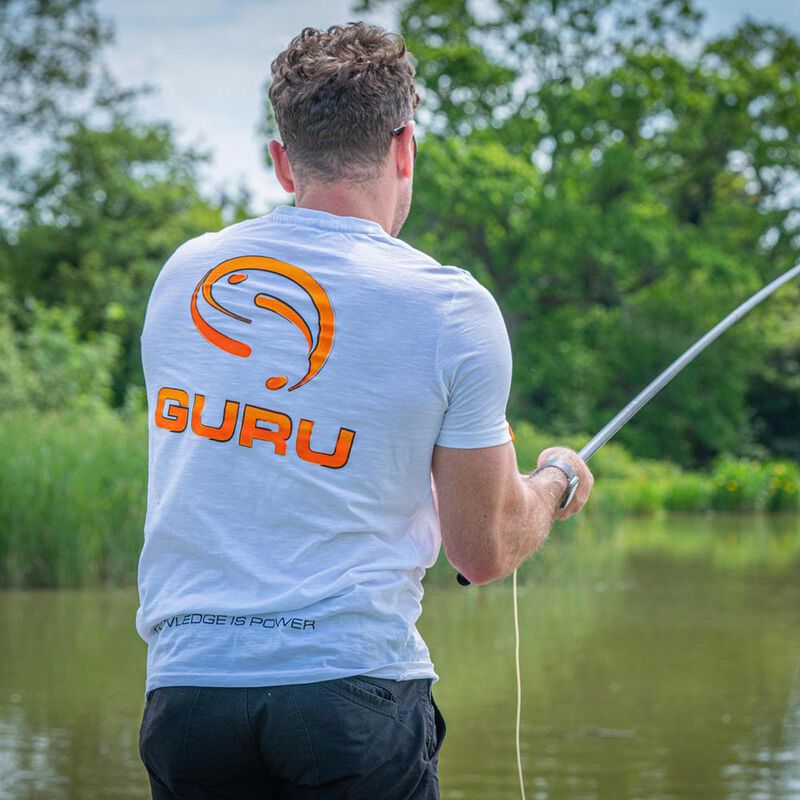 T-shirt Guru Semi Logo Tee White - Manches Courtes | Pacific P&ecirc;che