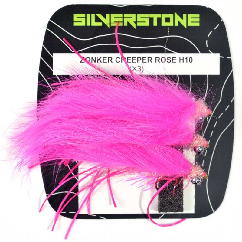 Streamer silverstone zonker creeper rose h8 (x3) - Streamers | Pacific Pêche