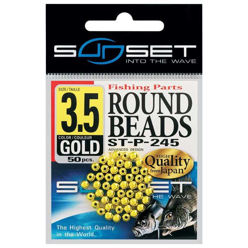 Perles Sunset Rondes Dures Dorées - Perles | Pacific Pêche