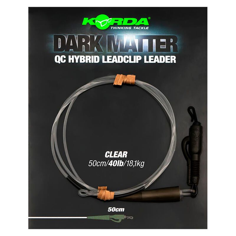 Leader korda dark matter leader 50cm qc hybrid clip - Leaders | Pacific P&ecirc;che