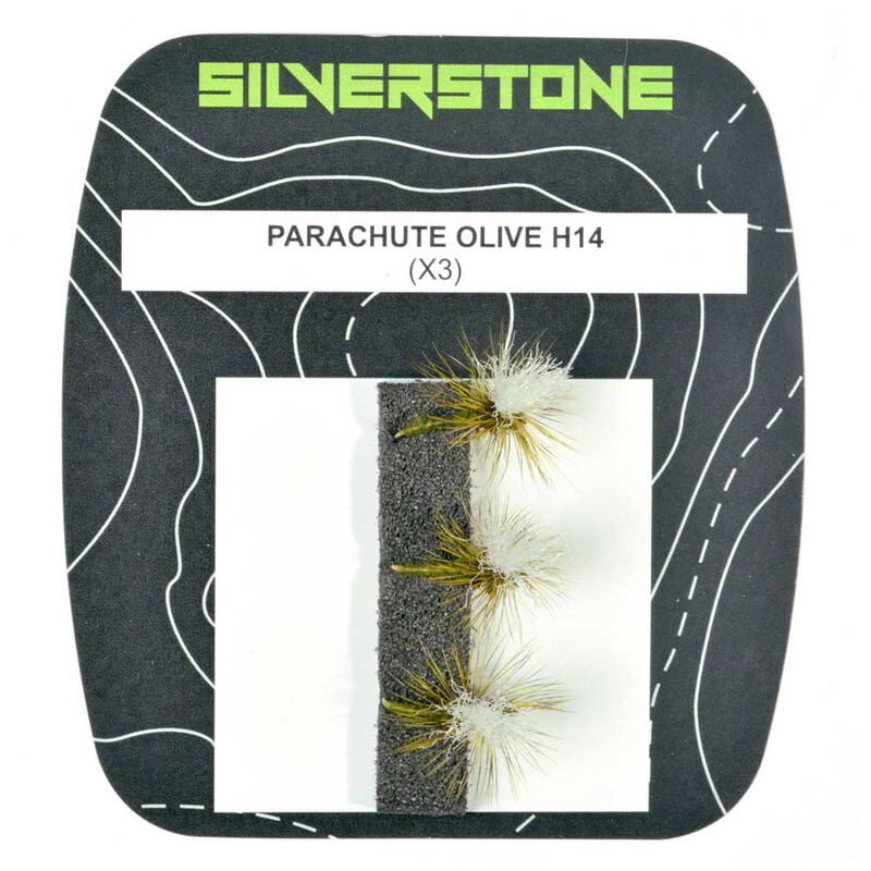 Mouche sèche silverstone parachute olive h14 (x3) - Sèches | Pacific Pêche