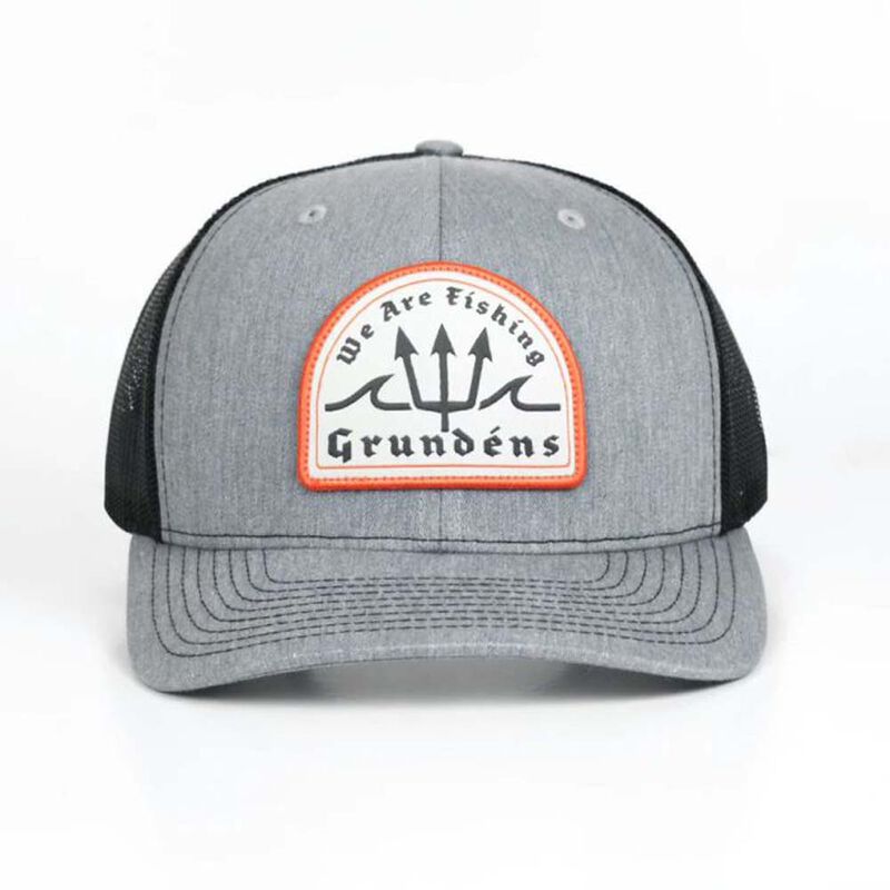 Casquette Grundens Poseidon Trucker Cap Heather Grey / Black - Casquettes et couvrants | Pacific Pêche