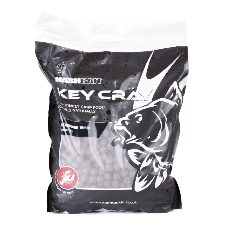 Bouillettes carpe nashbait key cray stabilised boilies 15mm - Denses | Pacific P&ecirc;che