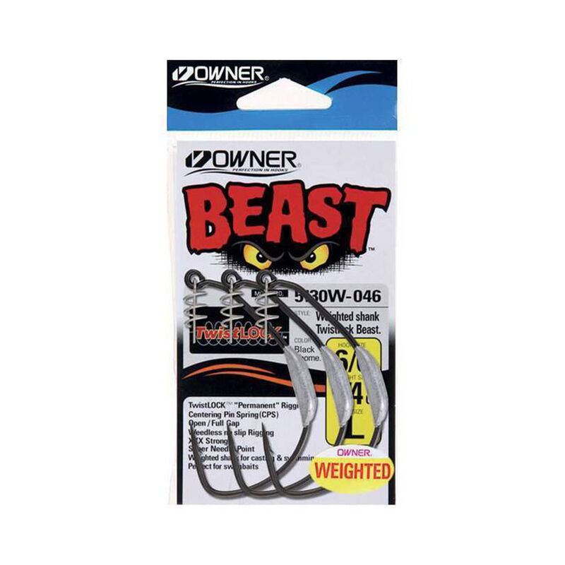 Hameçon Texan Owner 5130W Weighted Beast Twistlock - Texan | Pacific Pêche