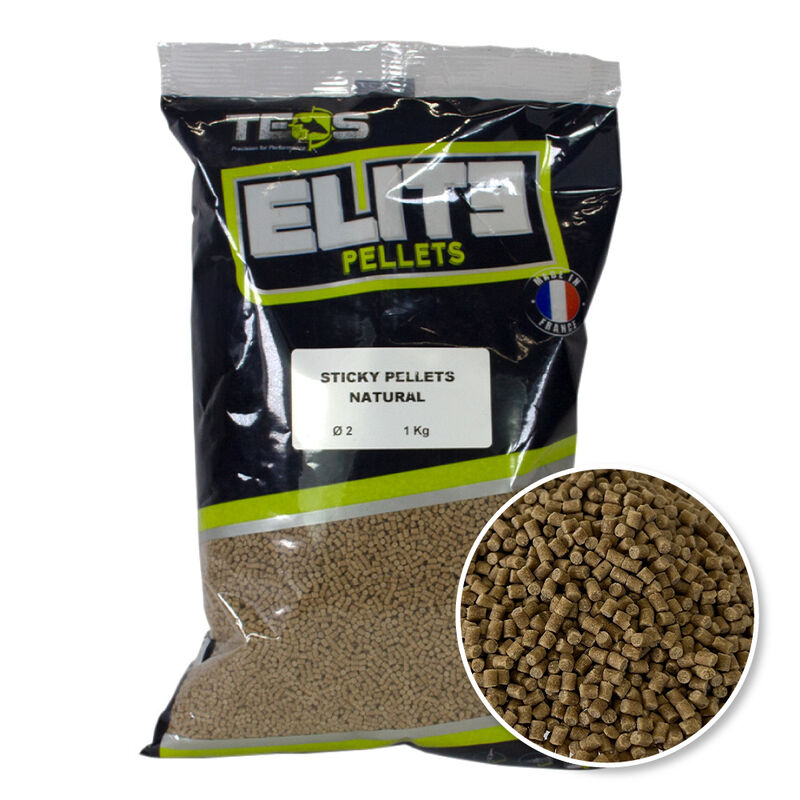 Pellets TEOS Elite Sticky Pellets Natural 2mm 1kg - Pellets | Pacific Pêche
