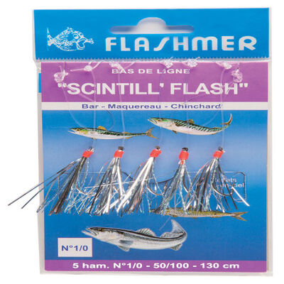 Leurre train de plumes mer flashmer scintil flash - Bas de Lignes / Lignes Montées | Pacific Pêche