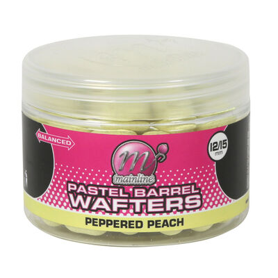 Bouillettes &eacute;quilibr&eacute;es carpe mainline wafter barrels peppered peach 12/15mm - Equilibr&eacute;es | Pacific P&ecirc;che