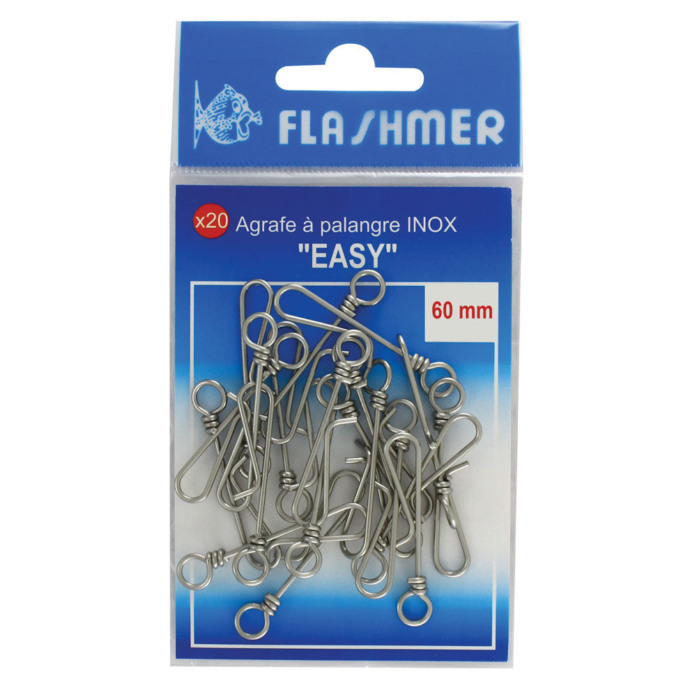 Agrafe rapide pour palangre flashmer easy inox (x20