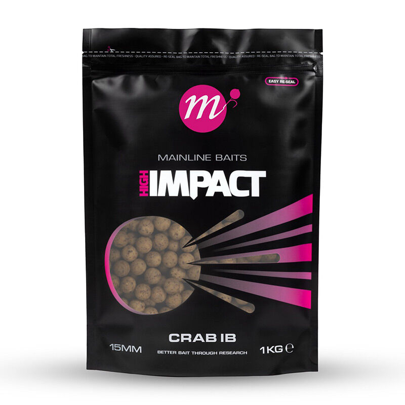Bouillettes Mainline Hi Impact Crab IB 1kg - Denses | Pacific P&ecirc;che