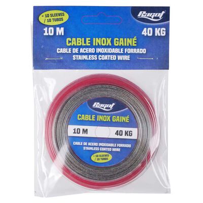Cable Inox gainé Ragot 10m + 10 sleeves - Aciers | Pacific Pêche