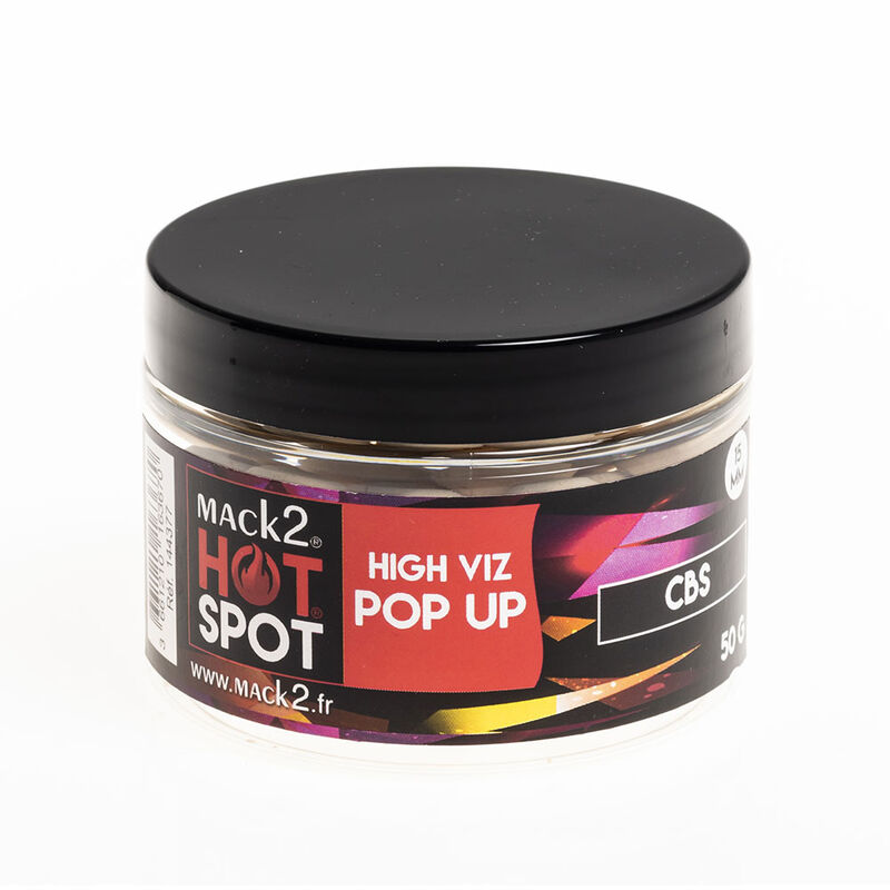 Bouillettes flottantes carpe mack2 fluo pop up cbs 50g - Flottantes | Pacific Pêche