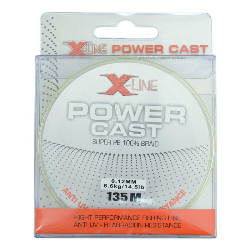 Tresse X-Line Power Cast Yellow 4 Brins 135m - Tresses | Pacific P&ecirc;che
