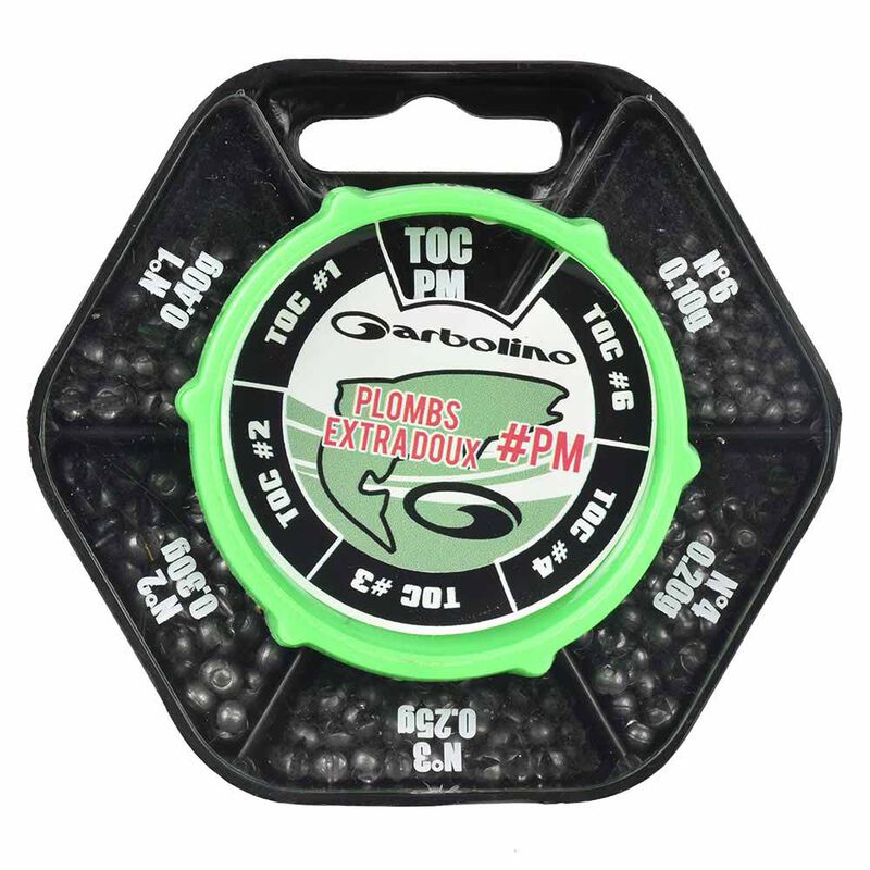 Boite distributrice plombs Extra Doux Truite Garbolino - Plombs Fendus | Pacific Pêche