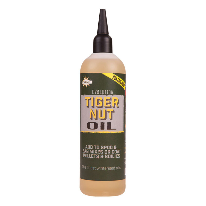 Huile carpe dynamite baits evolution oil monster tiger nut 300ml - Boosters / dips | Pacific Pêche