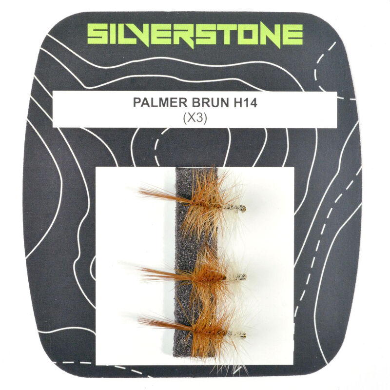 Mouche sèche silverstone palmer brun h14 (x3) - Sèches | Pacific Pêche