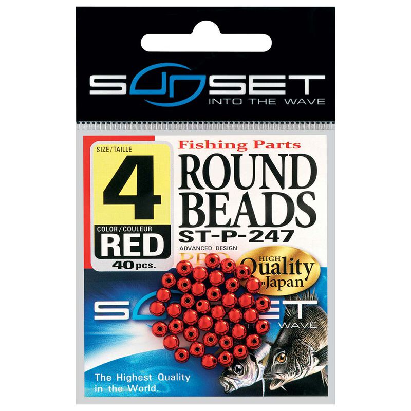 Perles Sunset Rondes Dures Rouges - Perles | Pacific Pêche